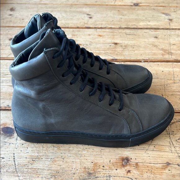 The Last Conspiracy, Olive Green High-Top Sneakers - Picture 3 of 10